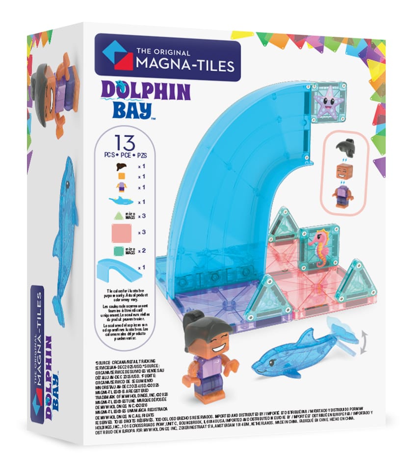 Dolphin Bay 13 Piece Set Magna-Tiles Lil Tulips