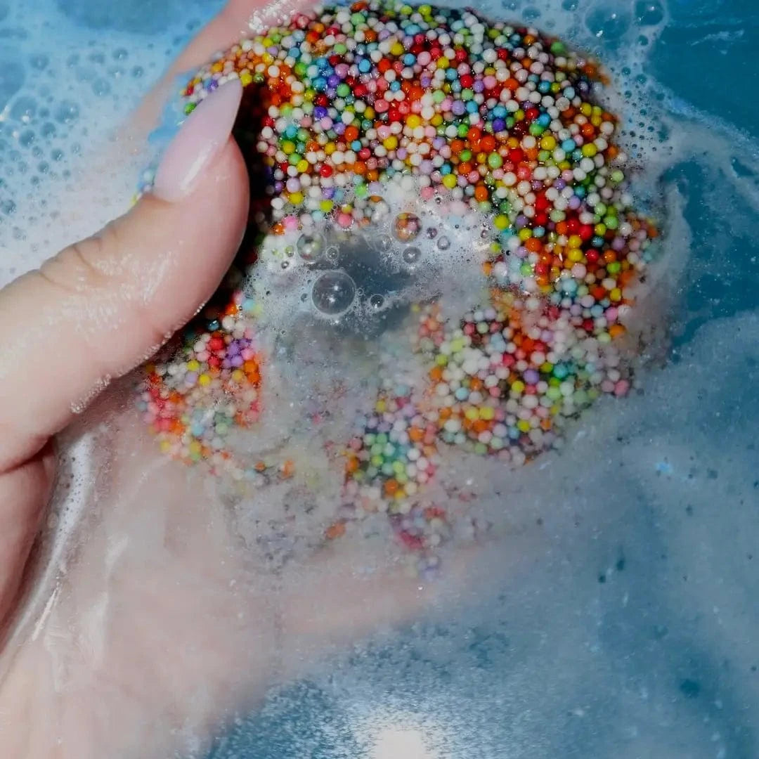Donut Bath Bomb - Birthday Cake garb2ART Cosmetics Lil Tulips