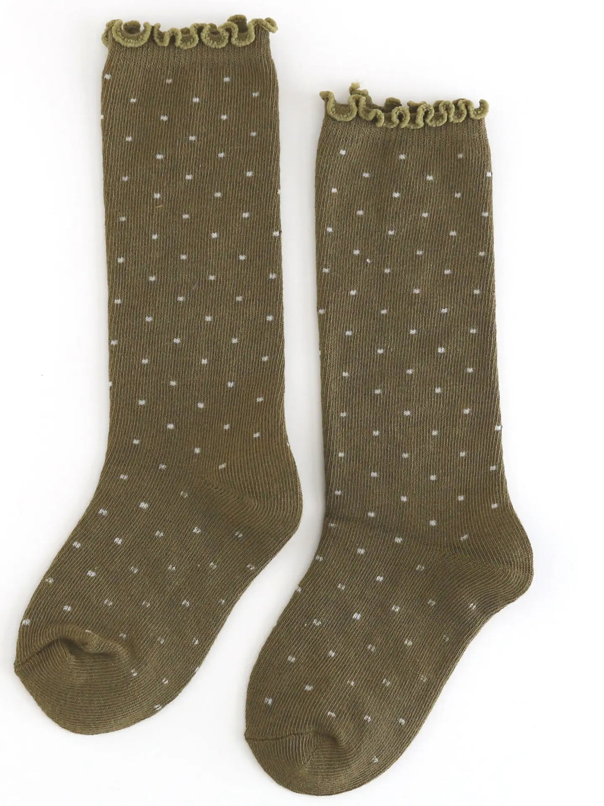 Dottie Knee Socks - Olive Little Stocking Company Lil Tulips
