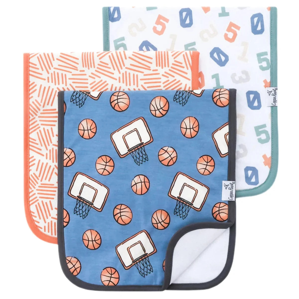 Dunk Burp Cloth Set Copper Pearl Lil Tulips