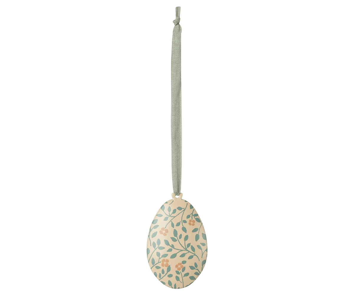 Easter Egg Ornament, Branches - Dark Mint Maileg Final Sale Lil Tulips