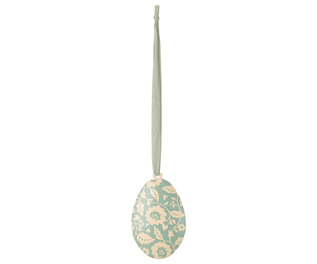 Easter Egg Ornament, Flowers - Mint Maileg Final Sale Lil Tulips