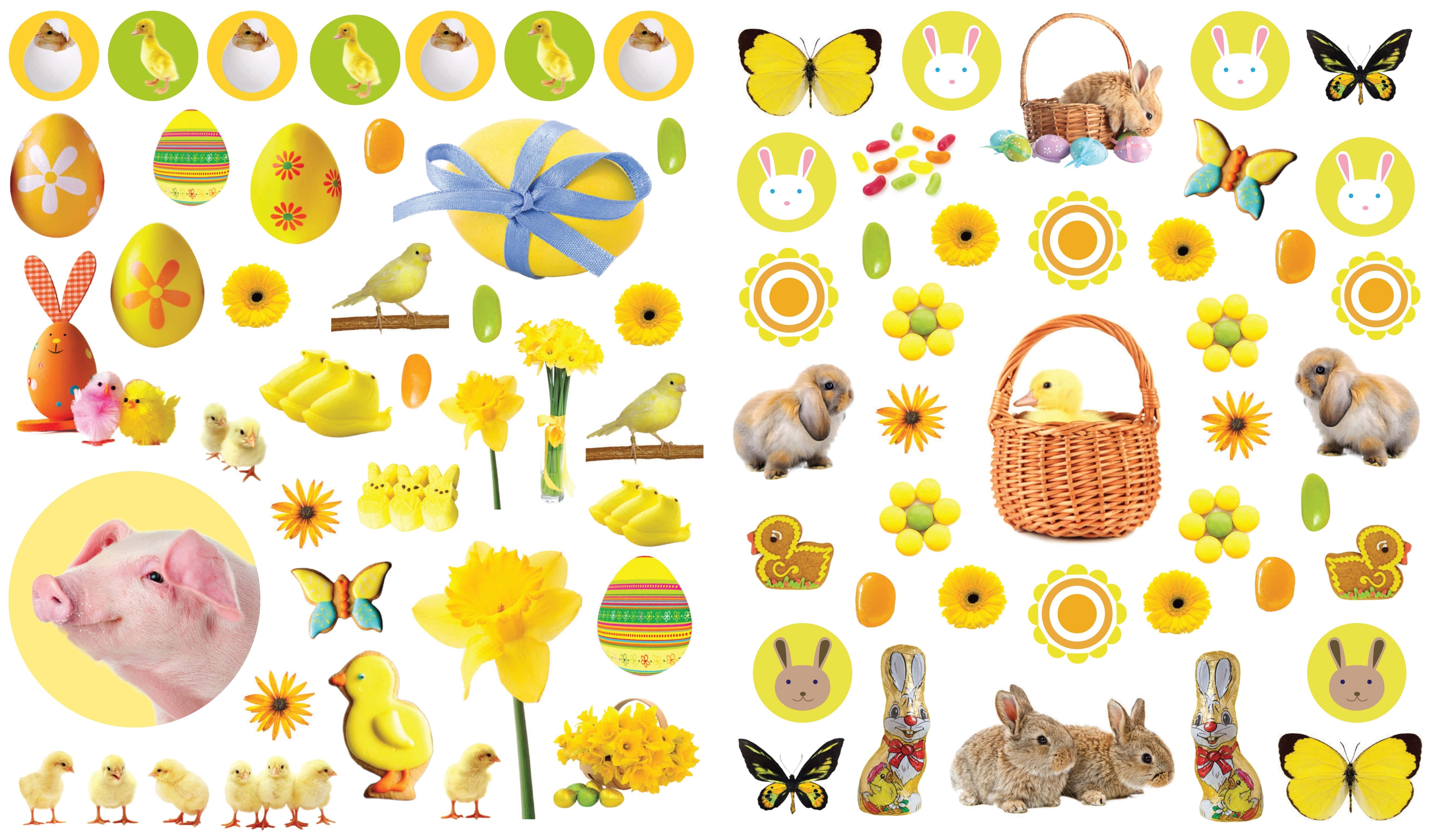 Easter Eyelike Reusable Stickers Workman Publishing Final Sale Lil Tulips