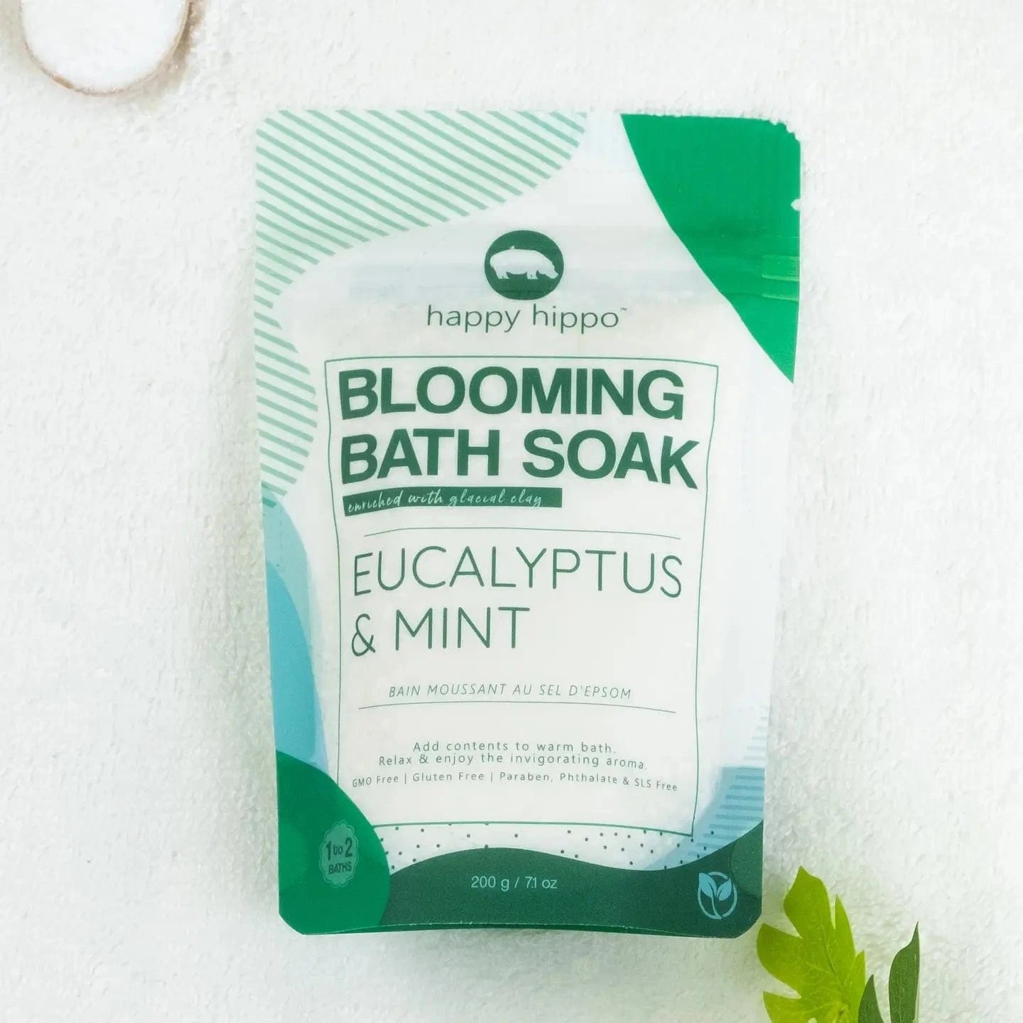 Eucalyptus & Mint - Blooming Bath Soak 200g Happy Hippo Bath Lil Tulips