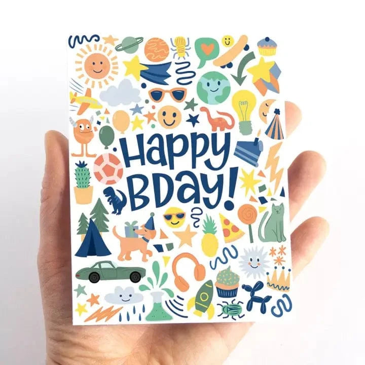 Eye Spy Birthday Card - Blue Pedaller Designs Lil Tulips