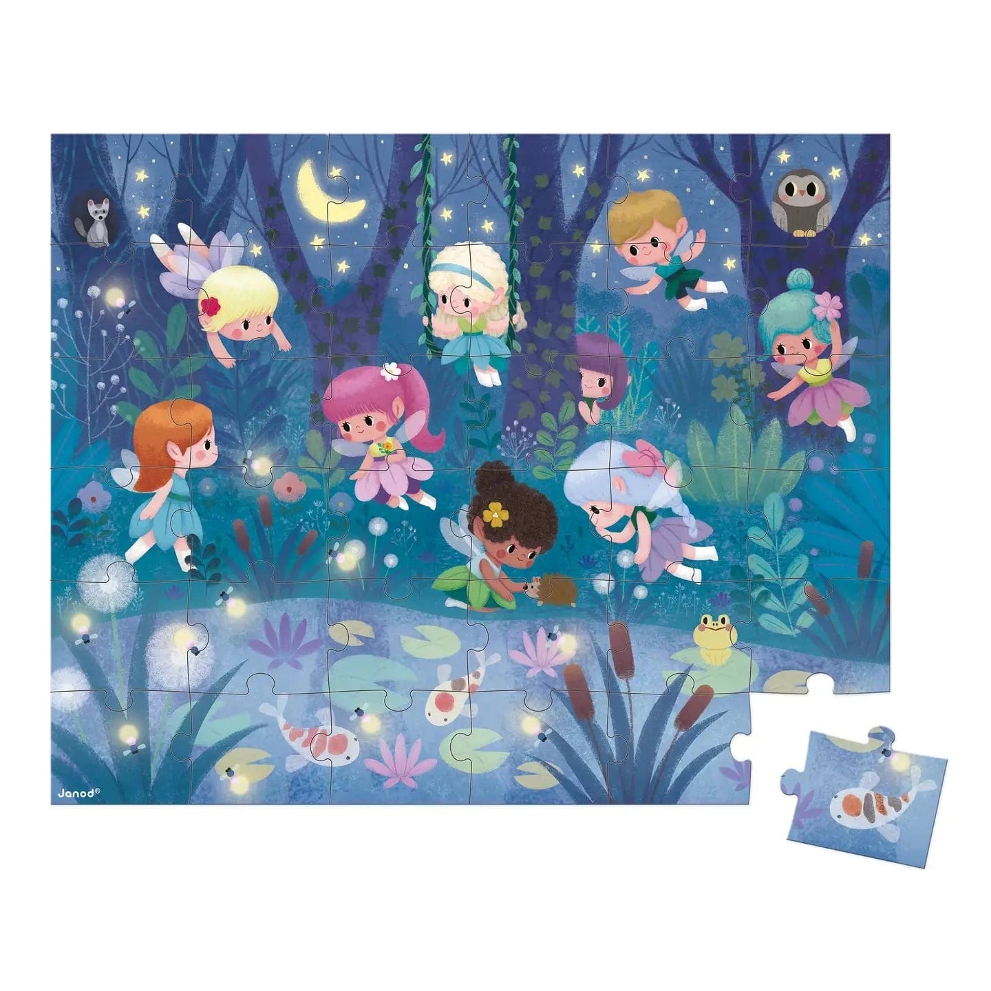 Fairies & Waterlilies Puzzle - 36 Pcs Janod Lil Tulips