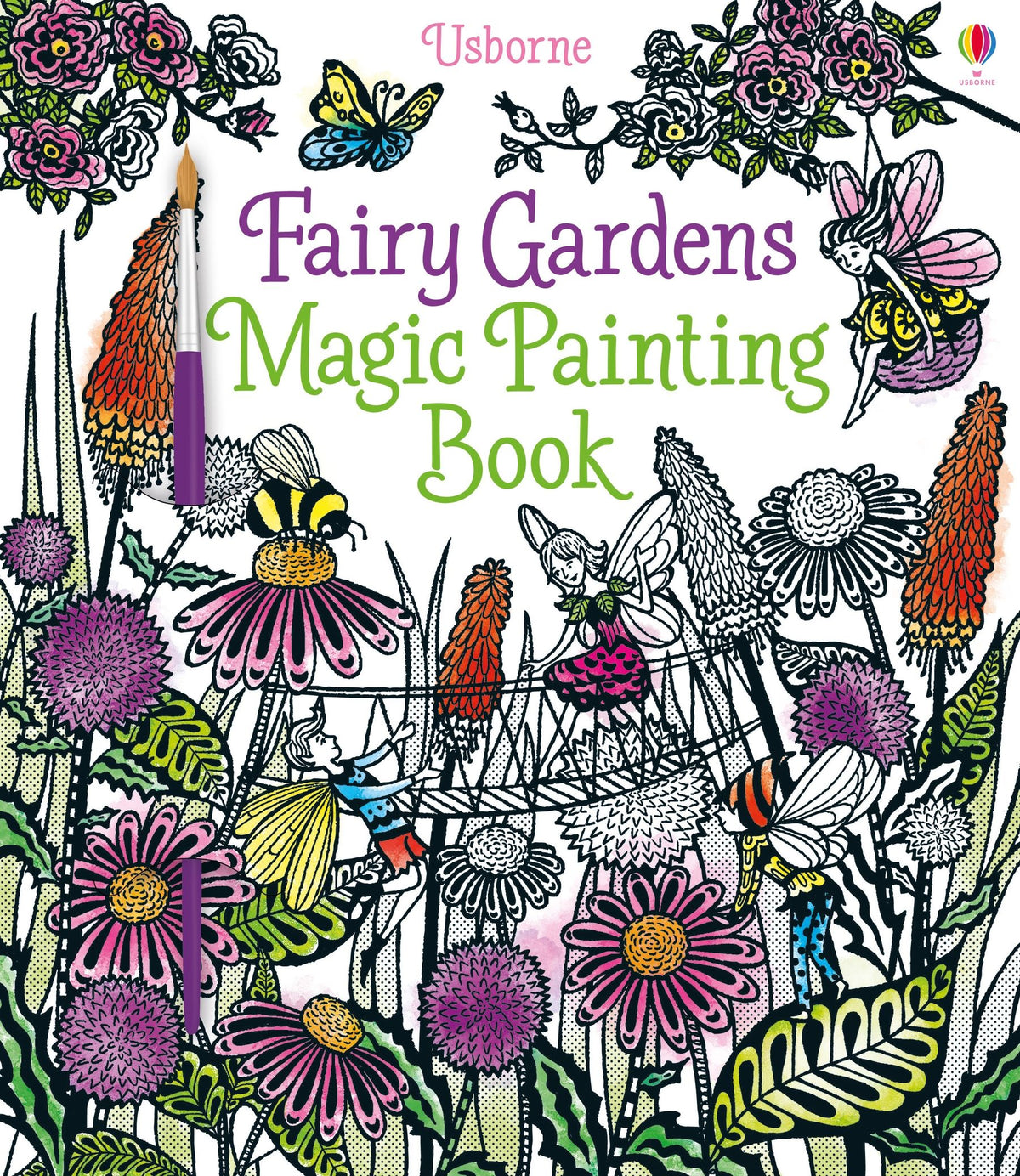 Fairy Gardens Magic Painting Book — Usborne book cover