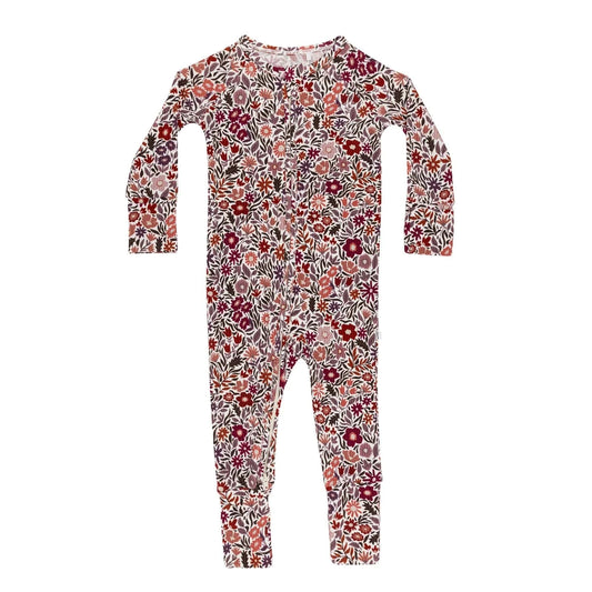 Fall Blooms Small Ribbed Zip Romper Brave Little Ones Lil Tulips