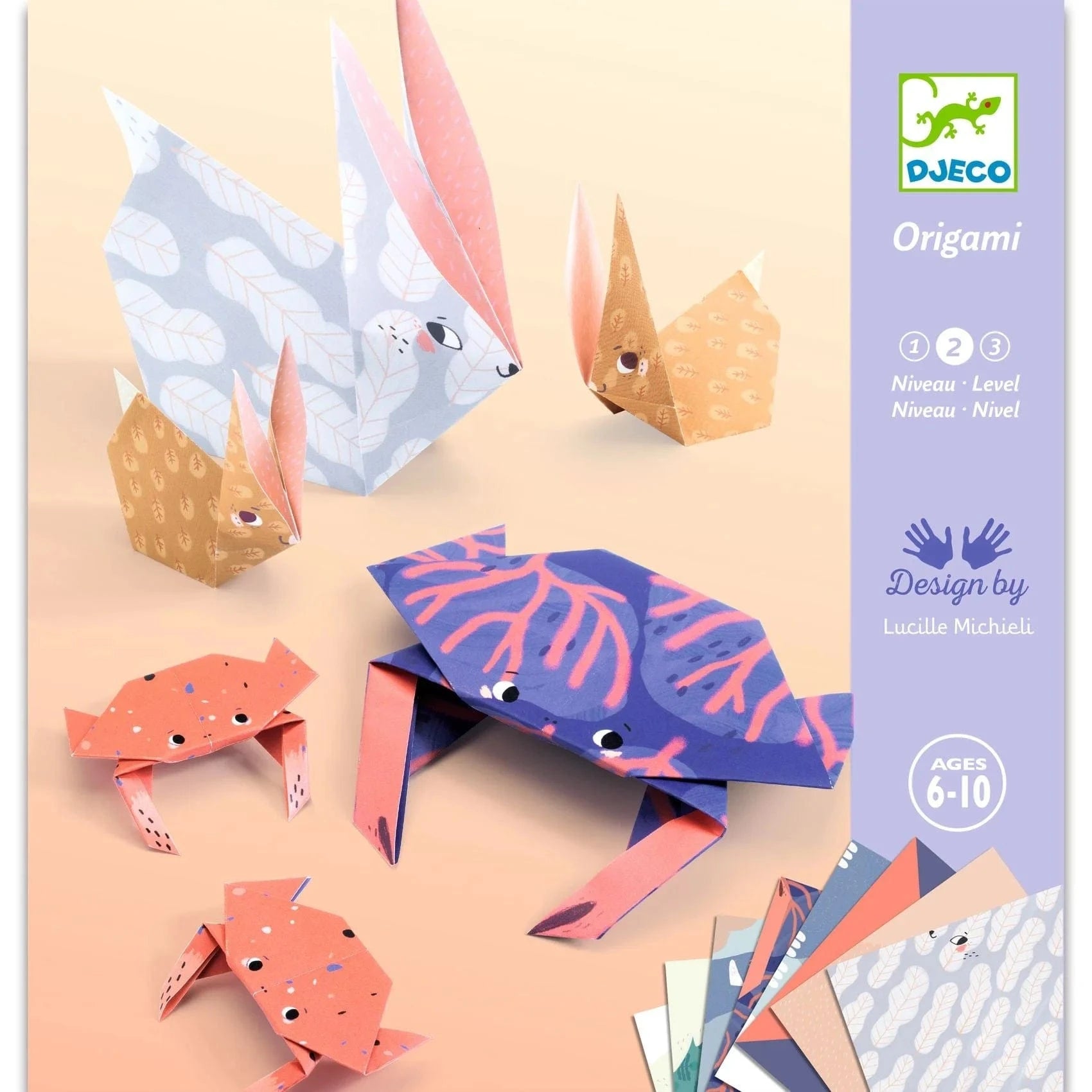 Family Origami Paper Craft Kit Djeco Lil Tulips