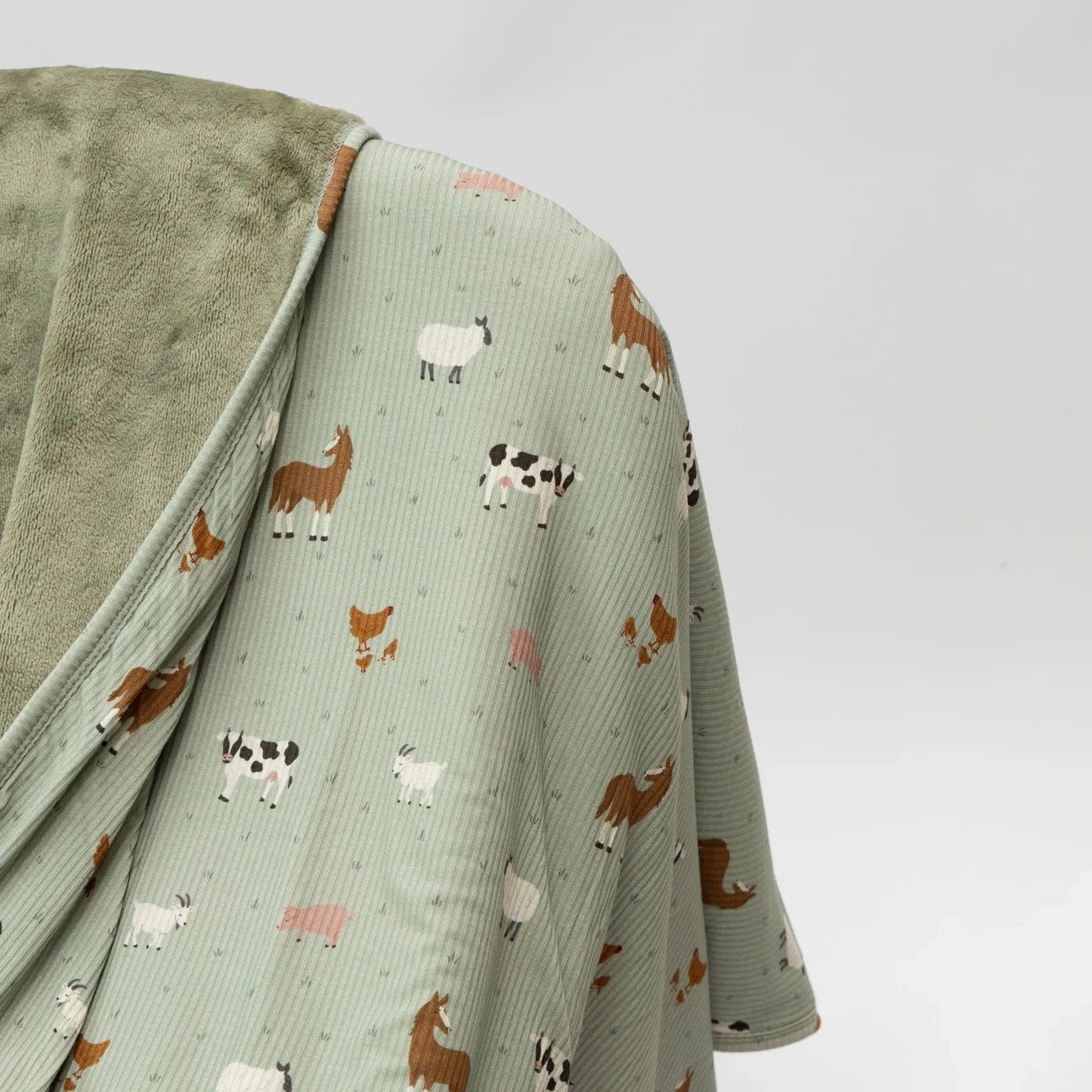 Farm Animals Small Ribbed Youth Blanket Brave Little Ones Lil Tulips