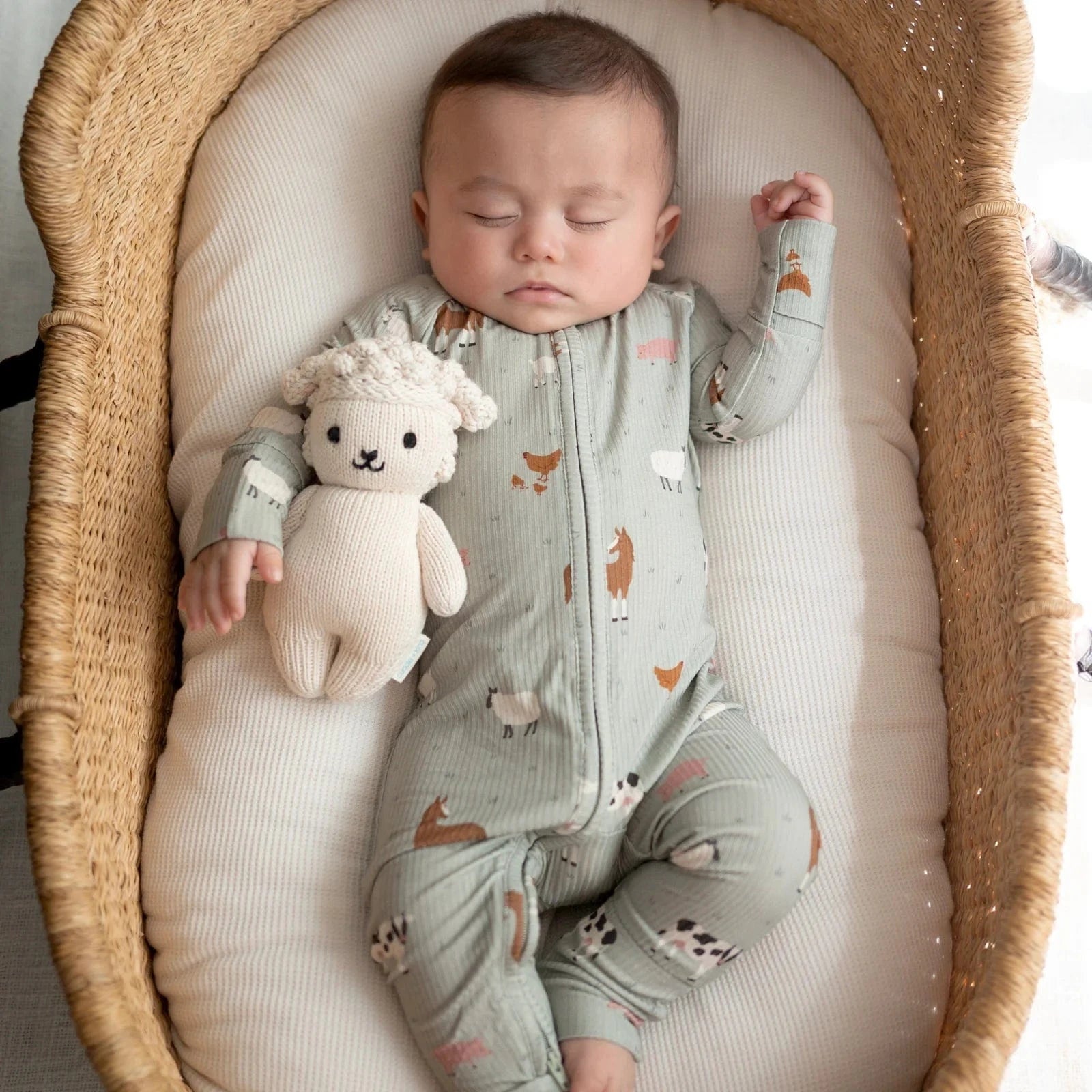 Farm Animals Small Ribbed Zip Romper Brave Little Ones Lil Tulips