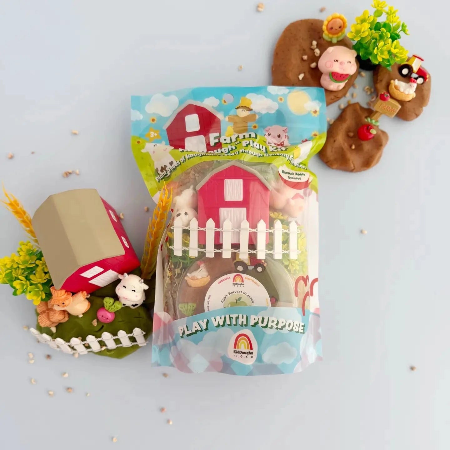 Farm Kiddough Play Kit Earth Grown KidDoughs Lil Tulips