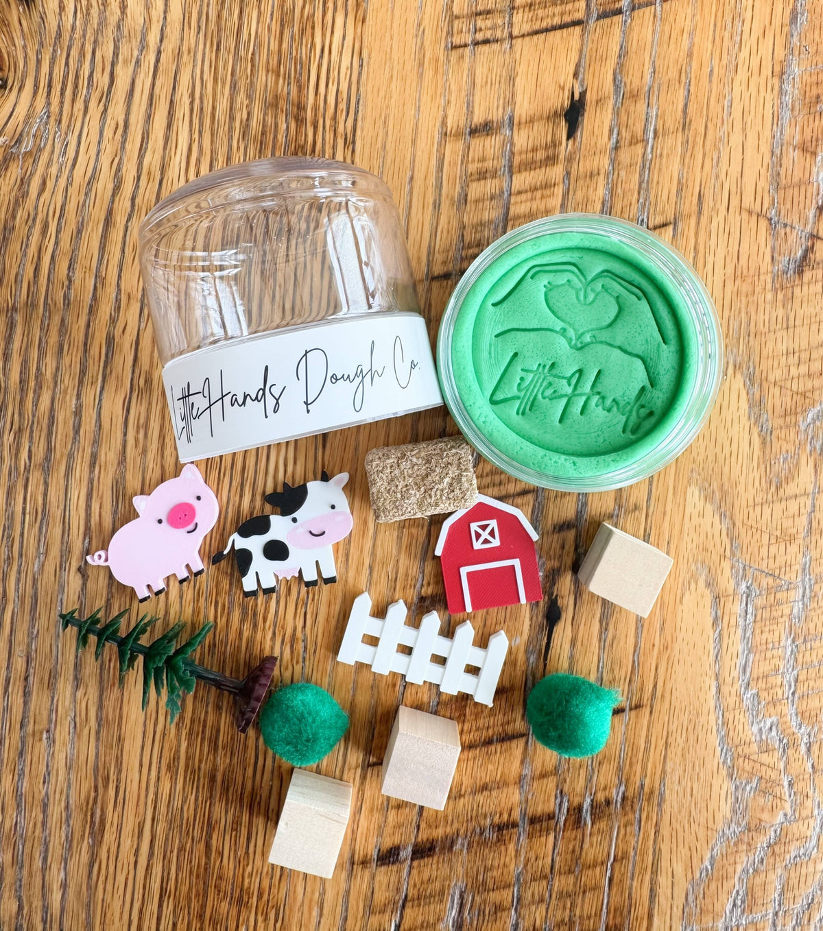 Farm Playdough To-Go Jar Little Hands Dough Co Lil Tulips