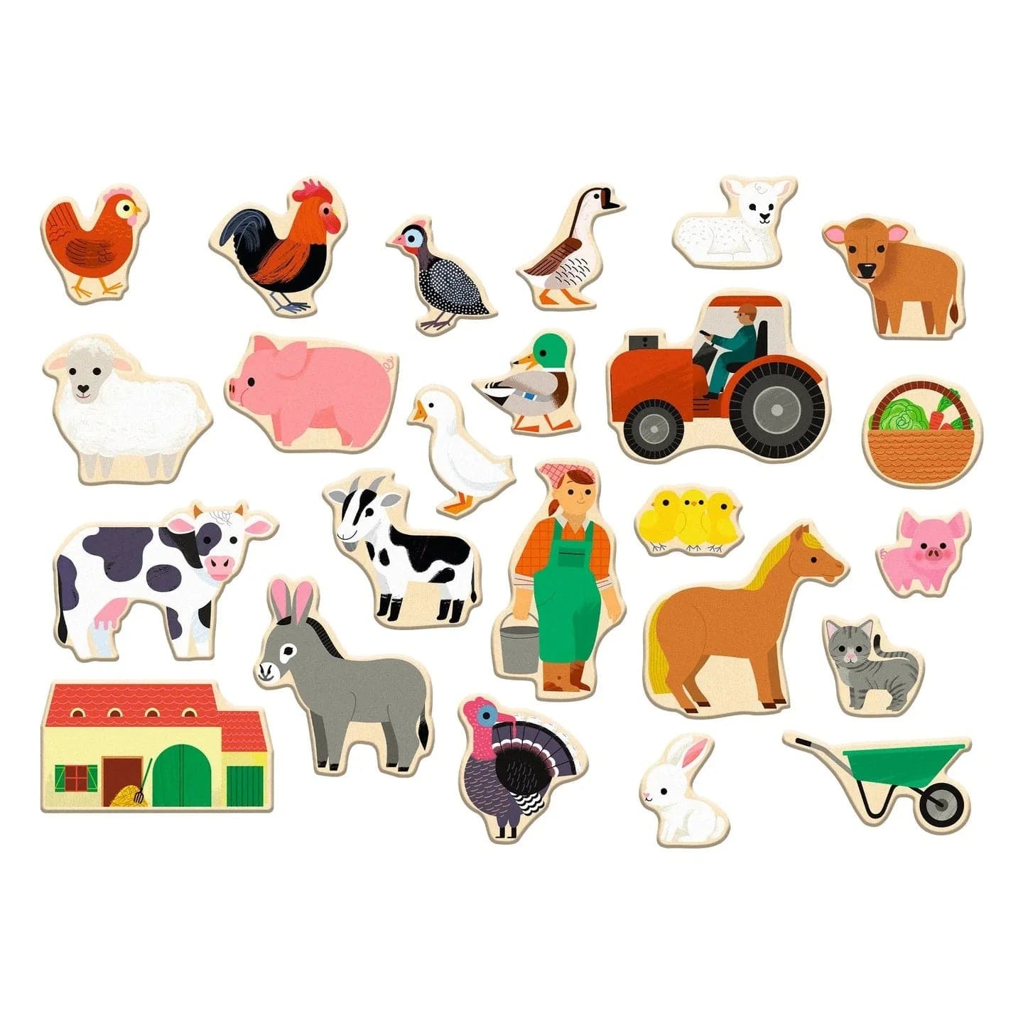 Farmix Wooden Magnets Djeco Lil Tulips