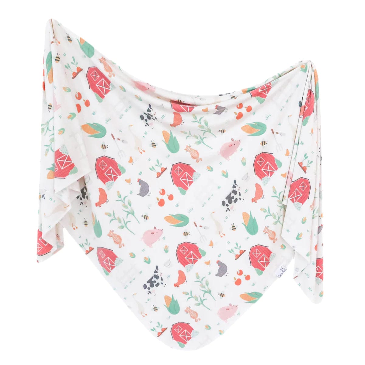 Farmstead Knit Swaddle Blanket Copper Pearl Lil Tulips