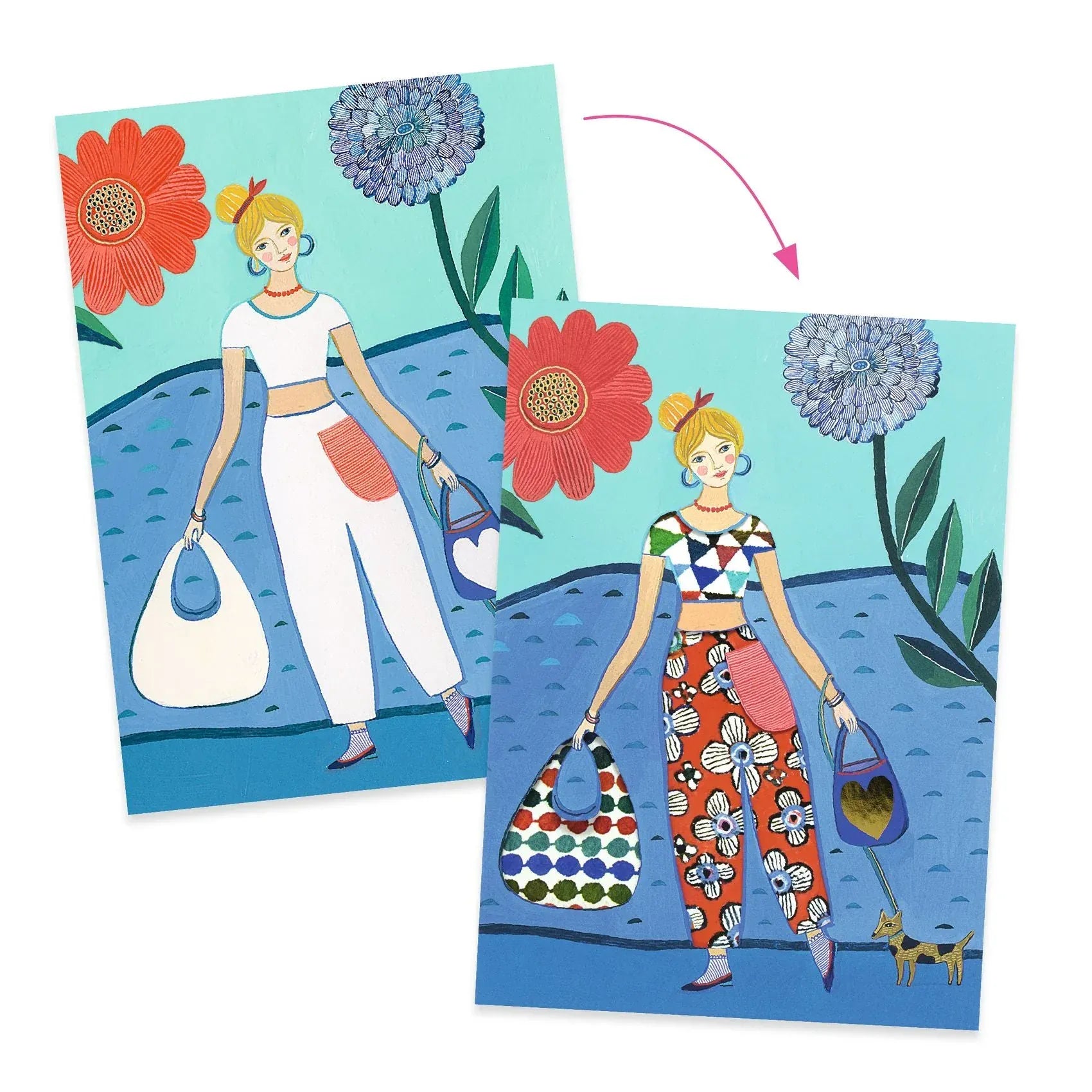 Fashion Magic Sticker Sheets Djeco Lil Tulips