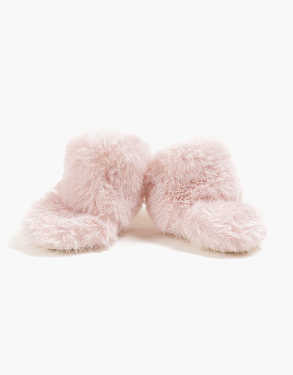 Faux Fur Doll Snow Boots - Pink - Mini Panchas & Gordis Minikane Lil Tulips