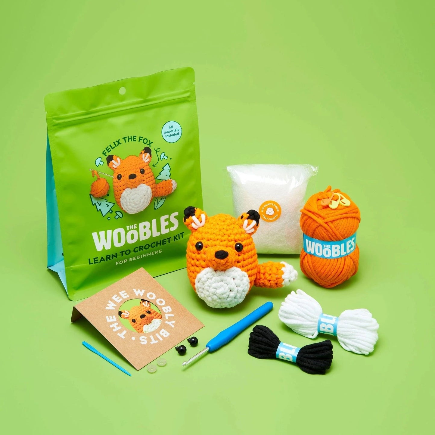 Felix the Fox Beginner Crochet Kit The Woobles Lil Tulips