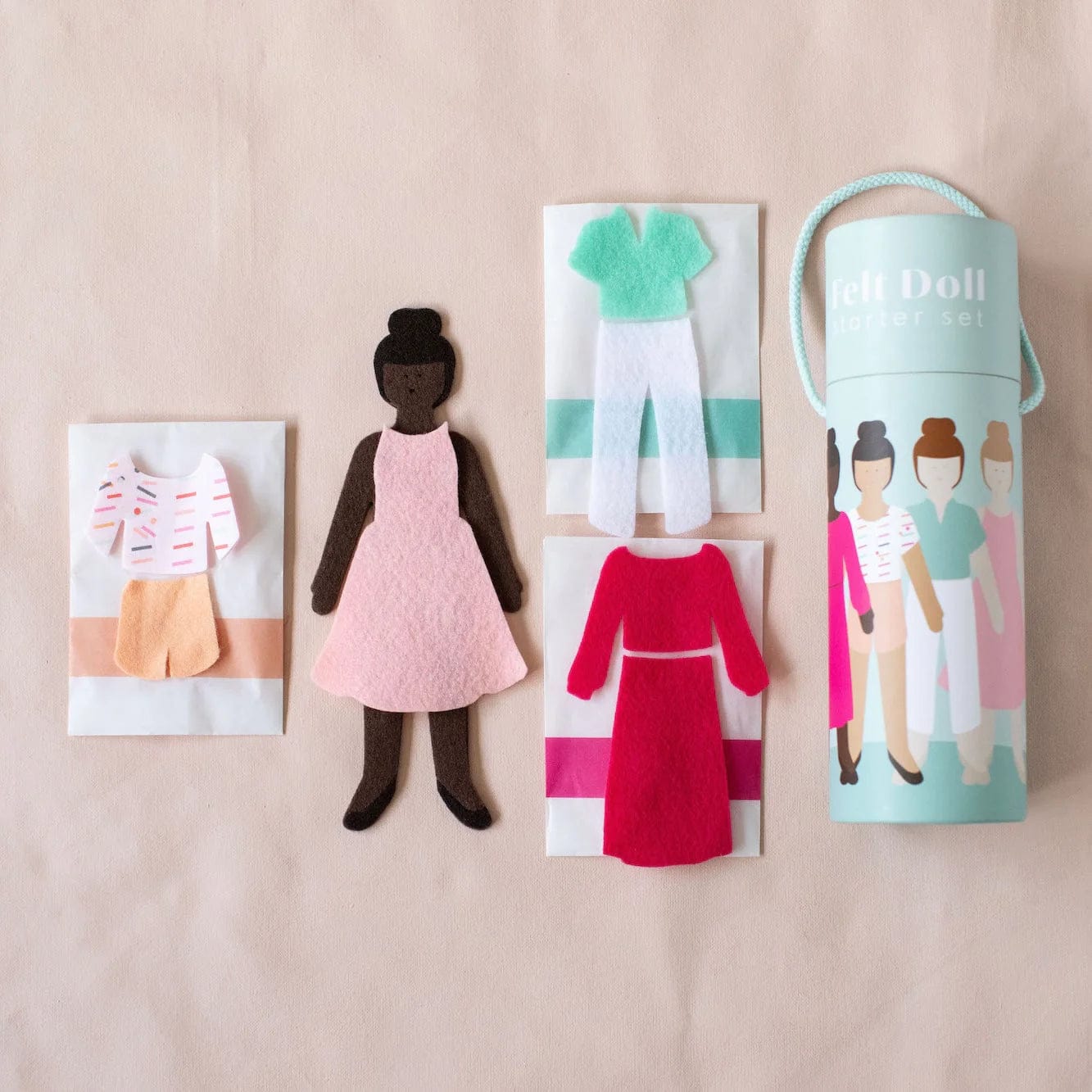Felt Doll Starter Girl - Cocoa lowercase toys Lil Tulips