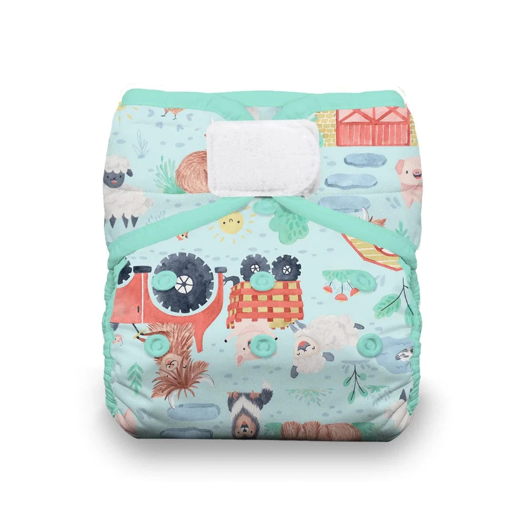 Ferm-stockin Natural One Size Pocket Hook & Loop Diaper Thirsties Lil Tulips