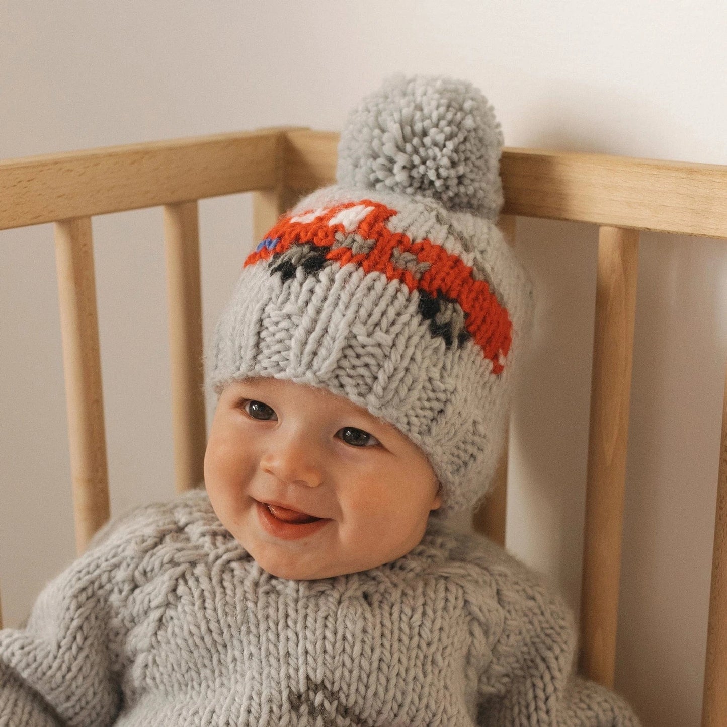 Fire Engine Beanie Hat Baby & Kids Huggalugs Final Sale Lil Tulips