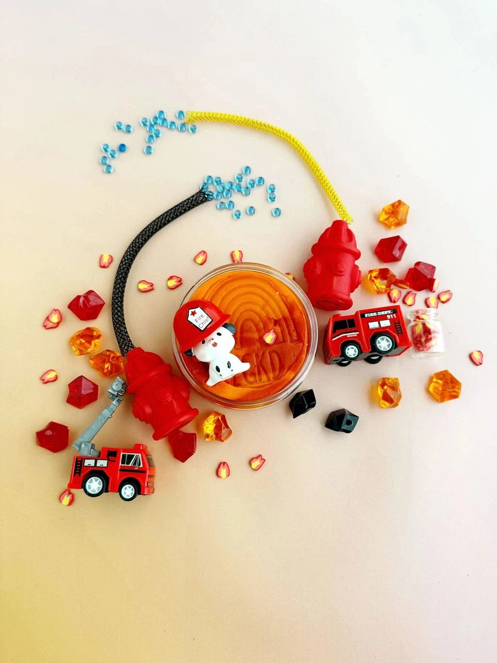 Fire Station (Cherry Mango) Kiddough Play Kit Earth Grown KidDoughs Lil Tulips