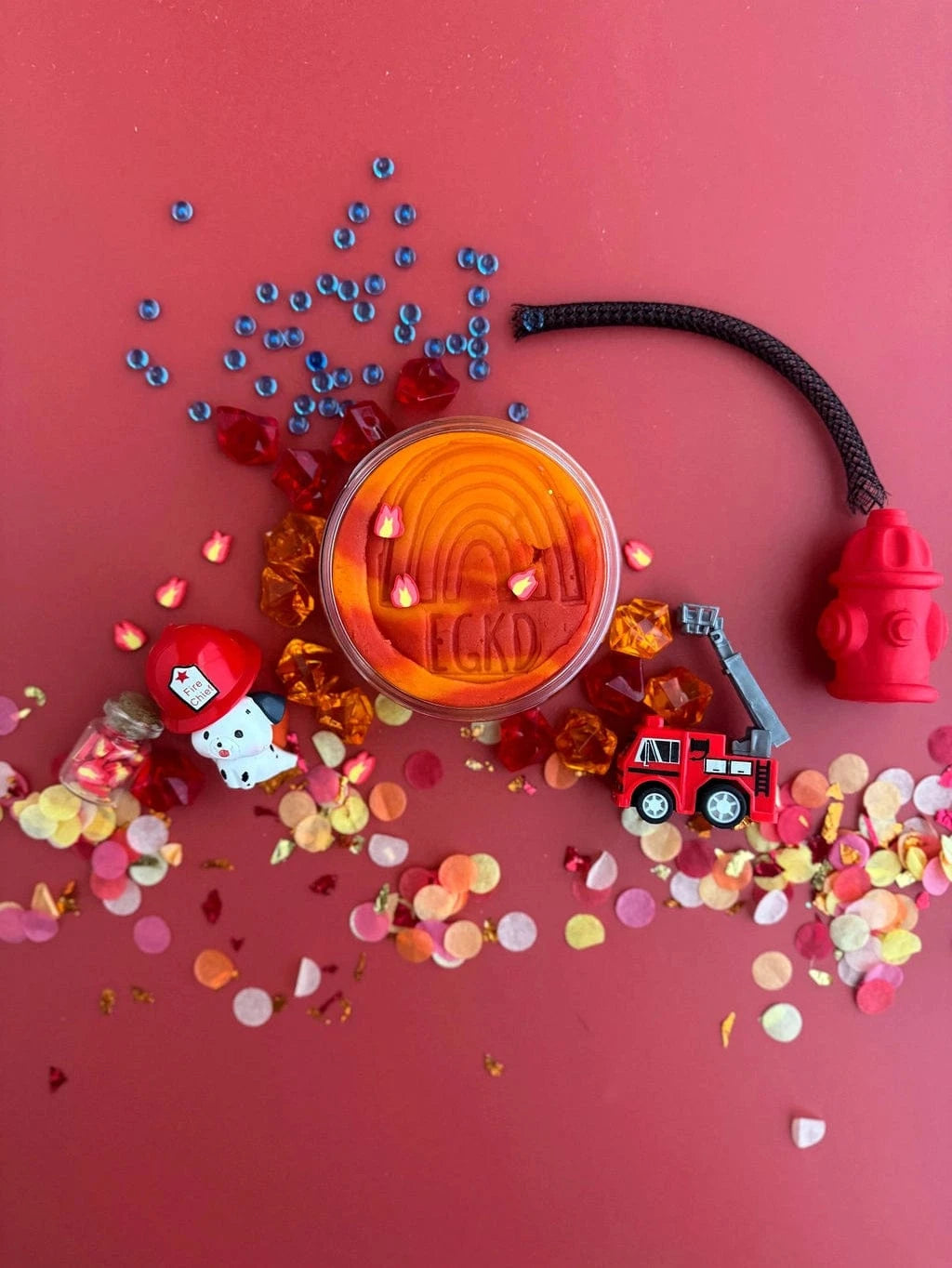 Fire Station (Cherry Mango) Kiddough Play Kit Earth Grown KidDoughs Lil Tulips