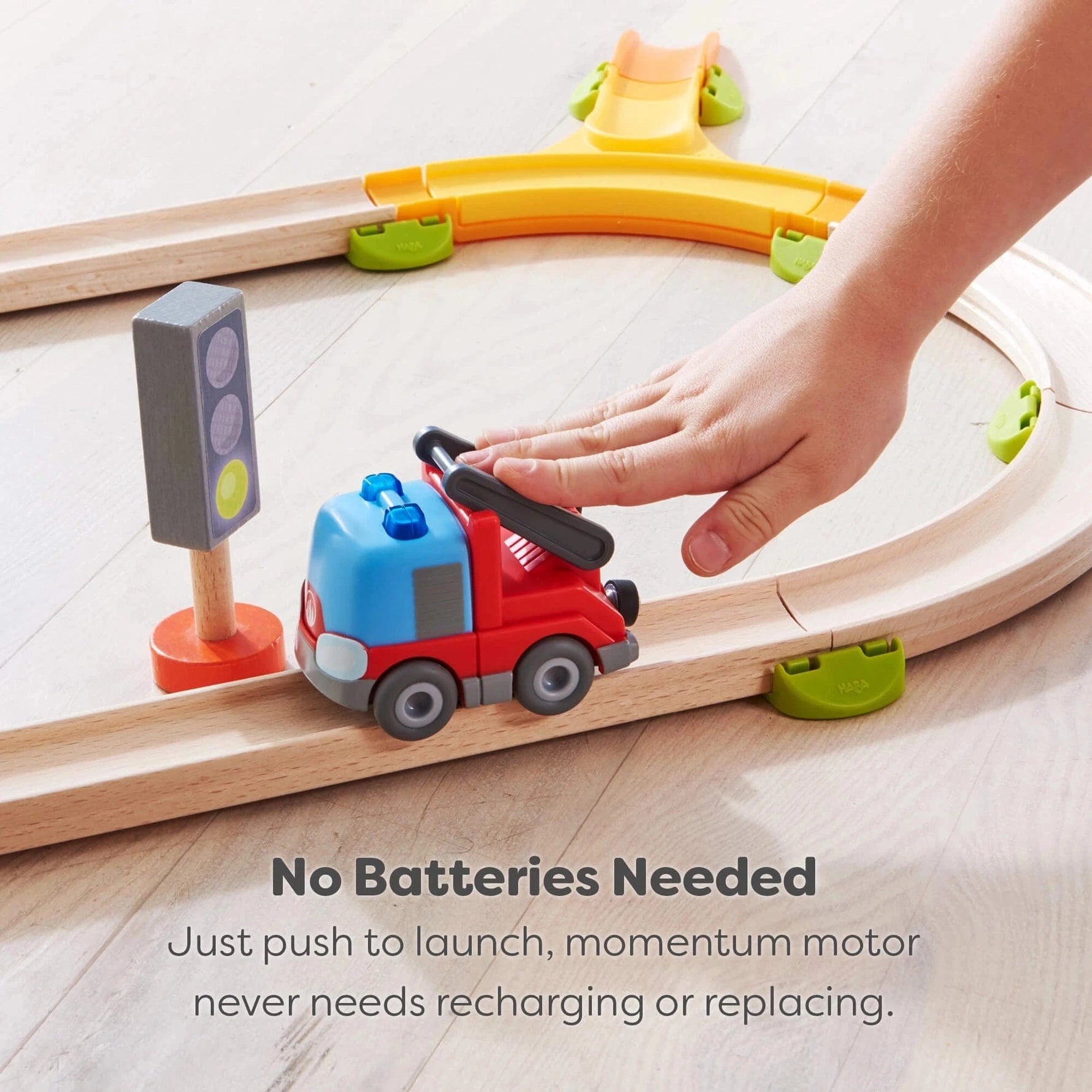 Fire Truck with Ladder with Momentum Motor haba Lil Tulips