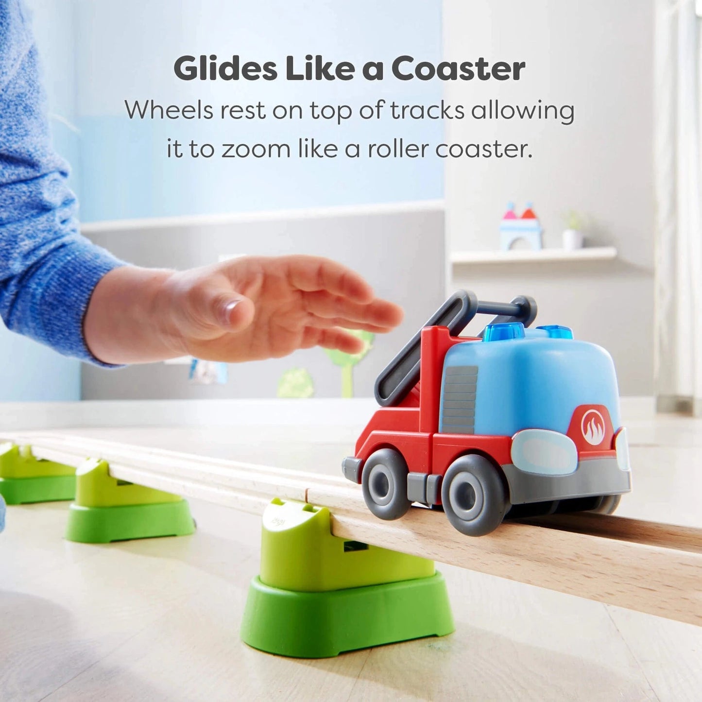 Fire Truck with Ladder with Momentum Motor haba Lil Tulips