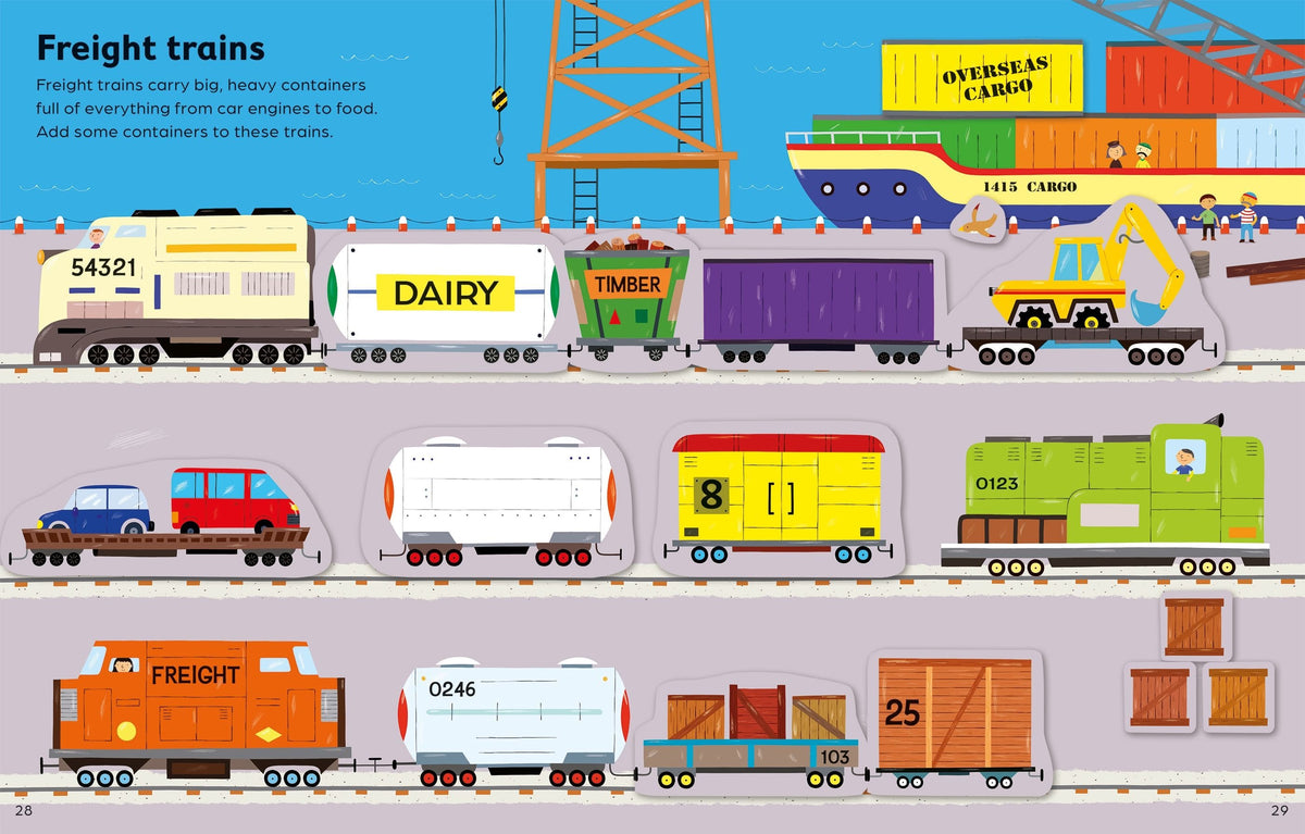 First Sticker Book Cars, Trains and Planes Harper Collins Childrens Lil Tulips