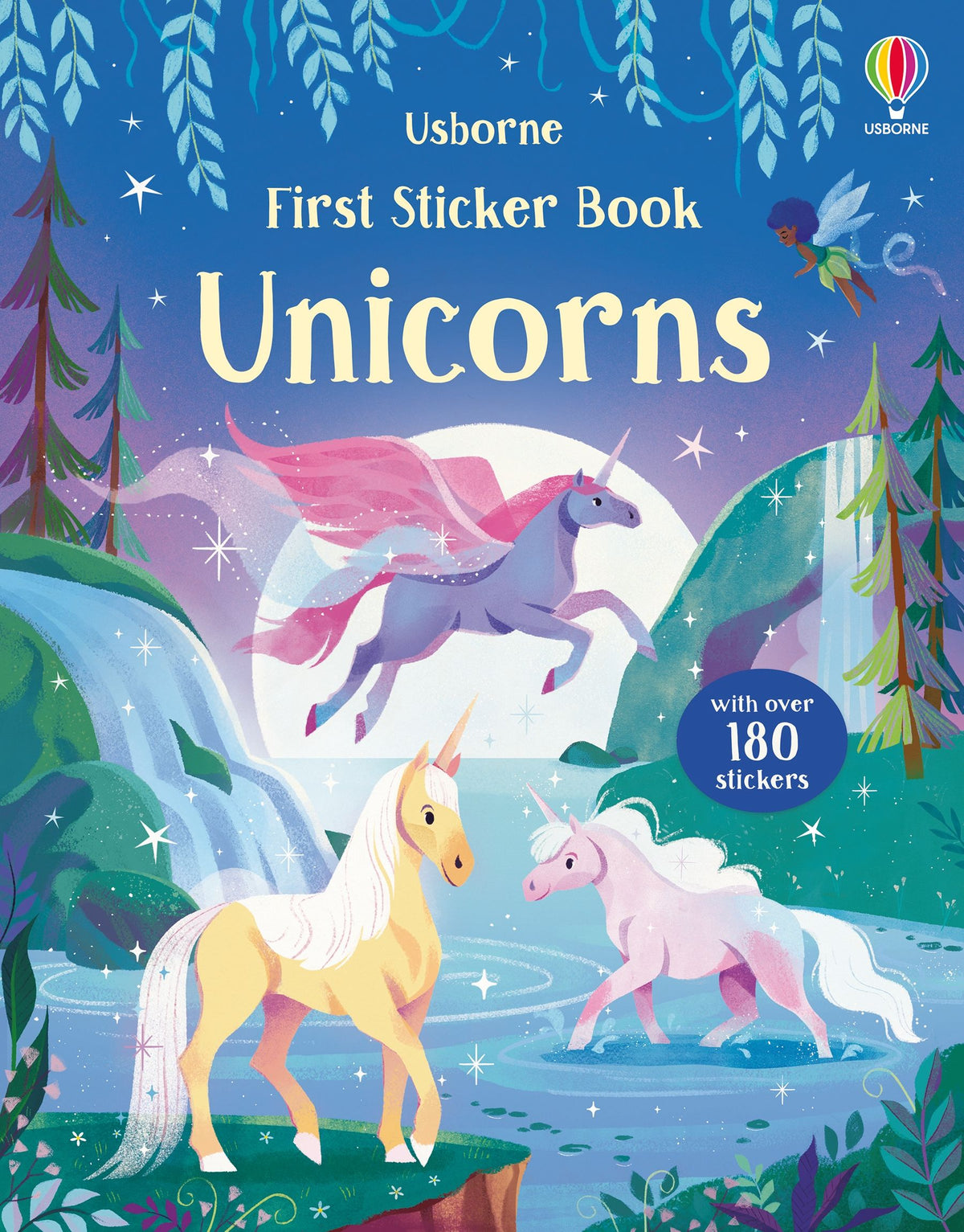 First Sticker Book Unicorns — Usborne book cover