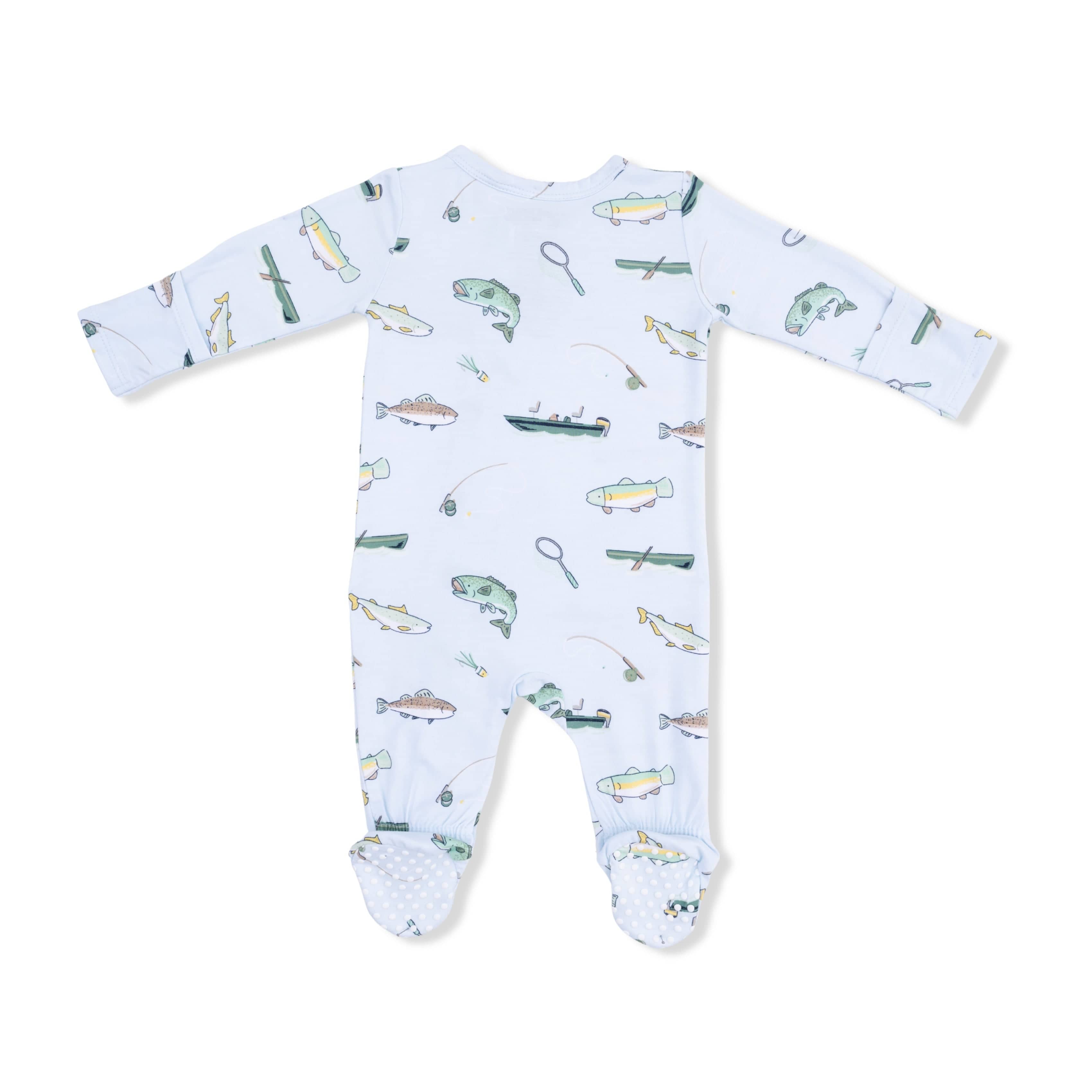 Fishing - 2 Way Zipper Footie Angel Dear Lil Tulips