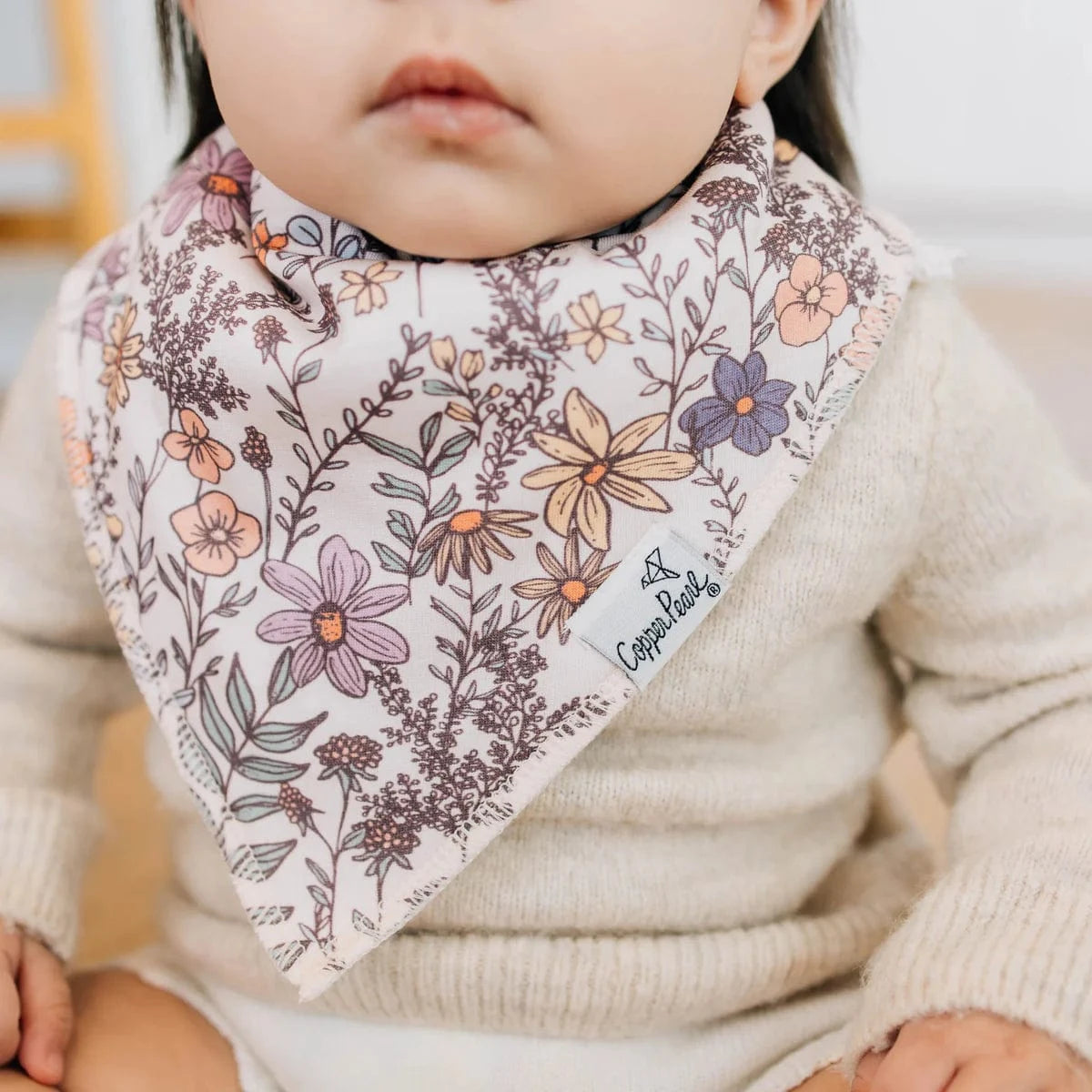 Flora Bandana Bib Set Copper Pearl Lil Tulips