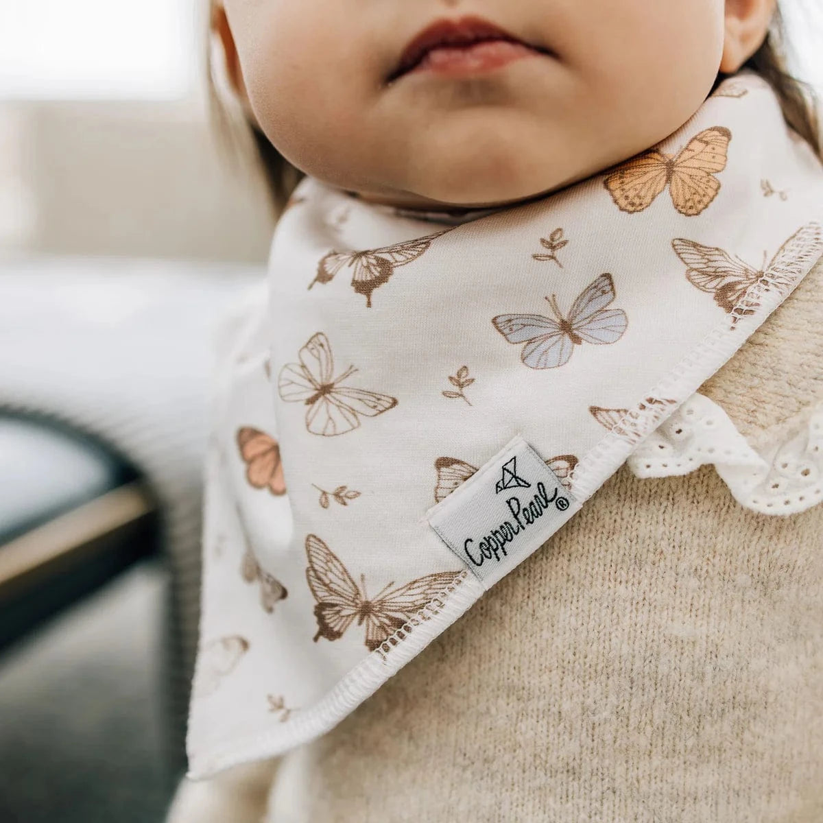 Flora Bandana Bib Set Copper Pearl Lil Tulips