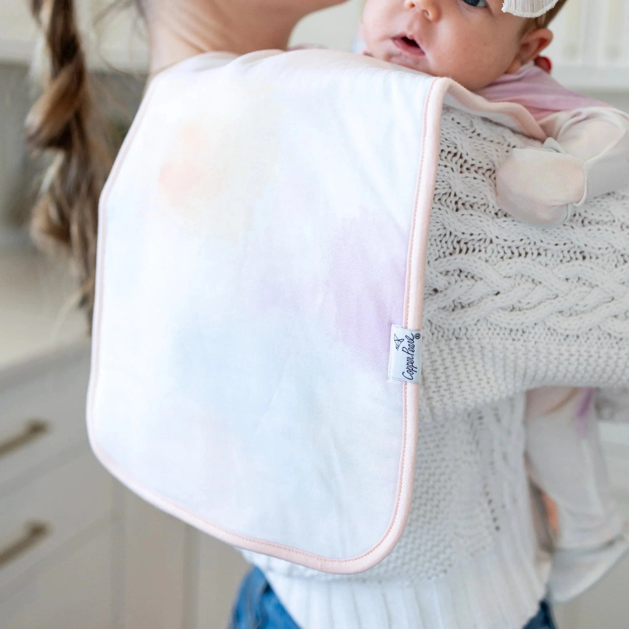 Flora Burp Cloth Set Copper Pearl Lil Tulips