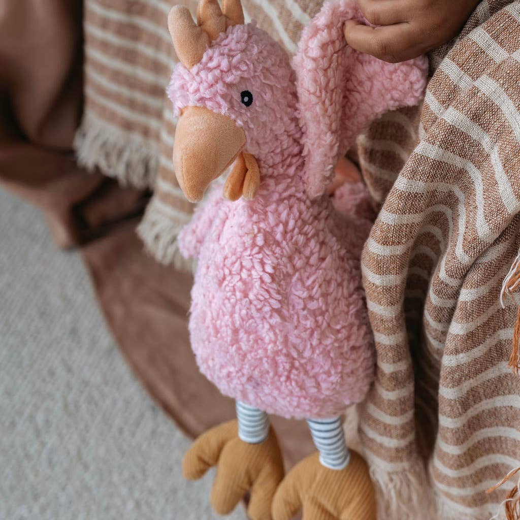 Flora Chicken Plush Toy and the little dog laughed Lil Tulips
