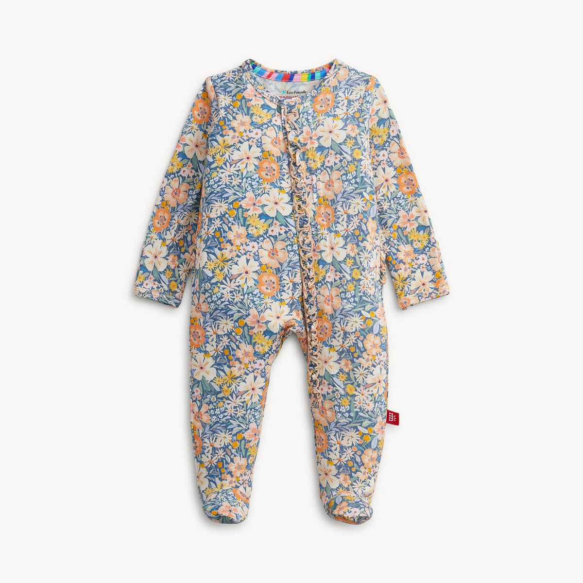 Flora Modal Ruffle Footie Magnetic Me Lil Tulips