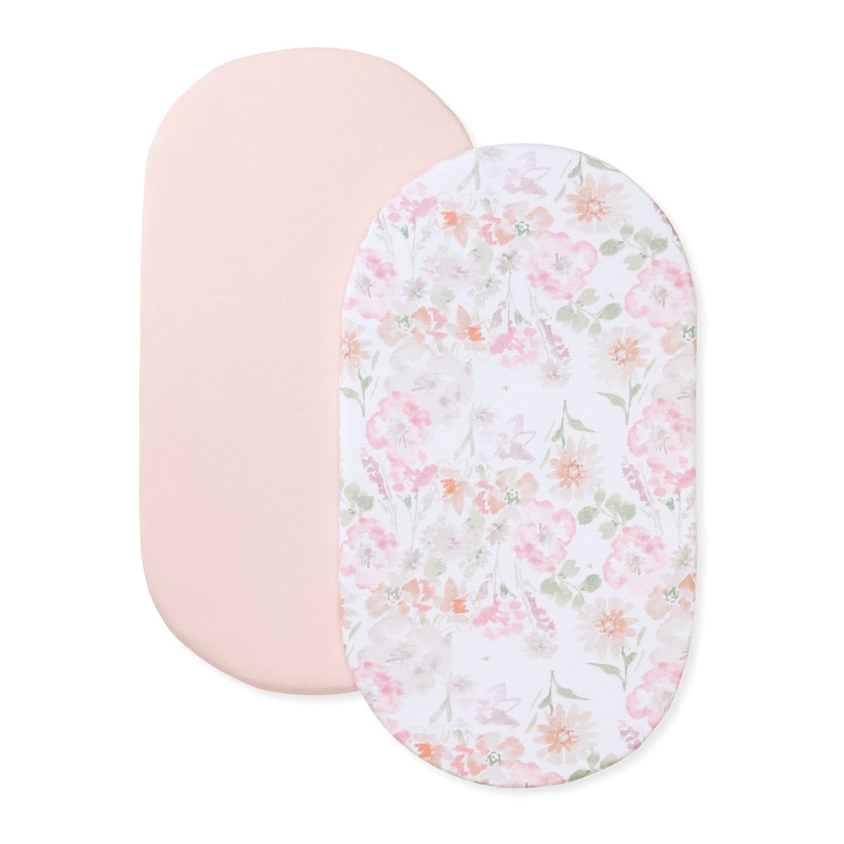 Flower Meadow Organic Cotton BEESNUG® Fitted Bassinet Sheet Pack of 2 Burt's Bees Baby Lil Tulips