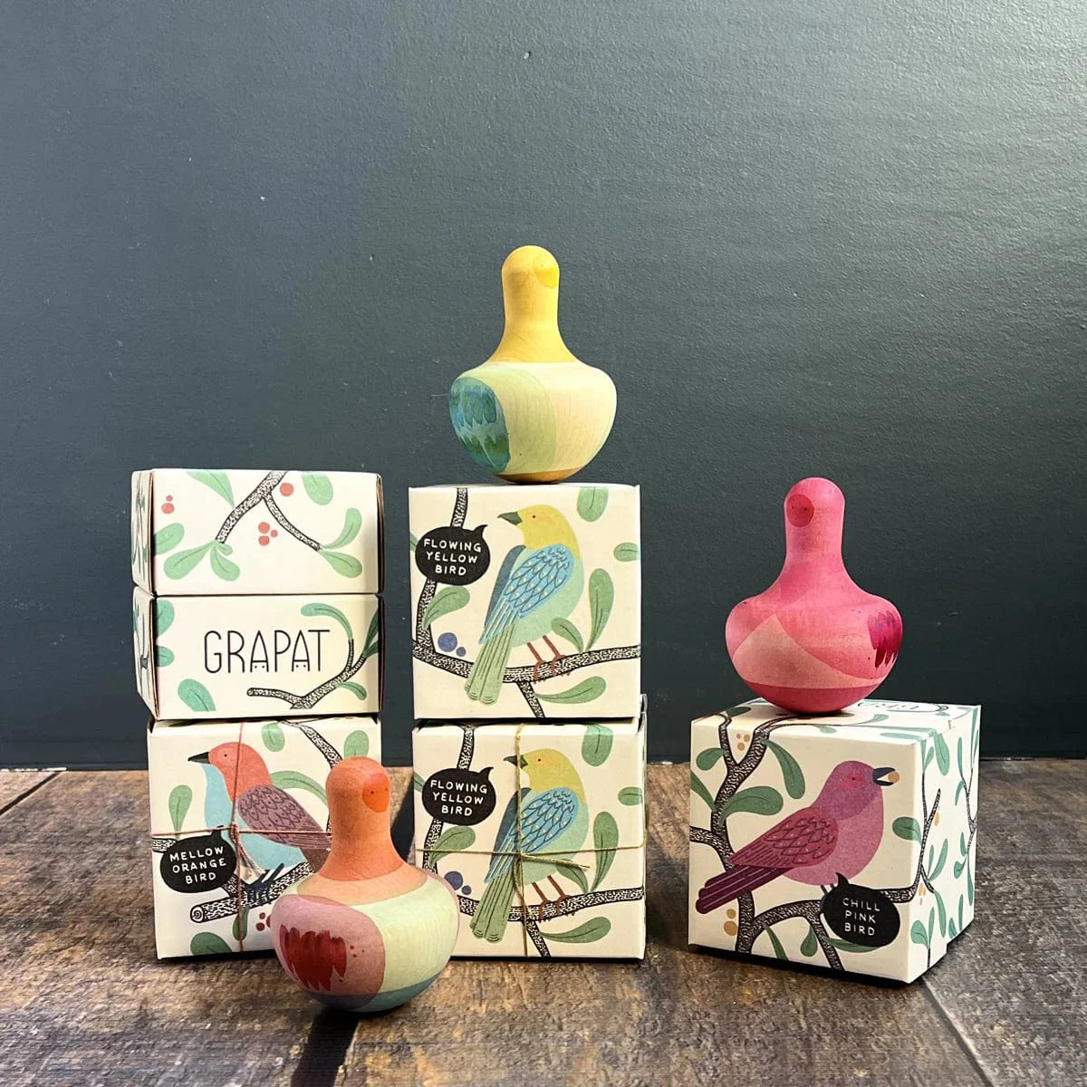 Flowing Yellow Bird Rocking Toy Grapat Lil Tulips