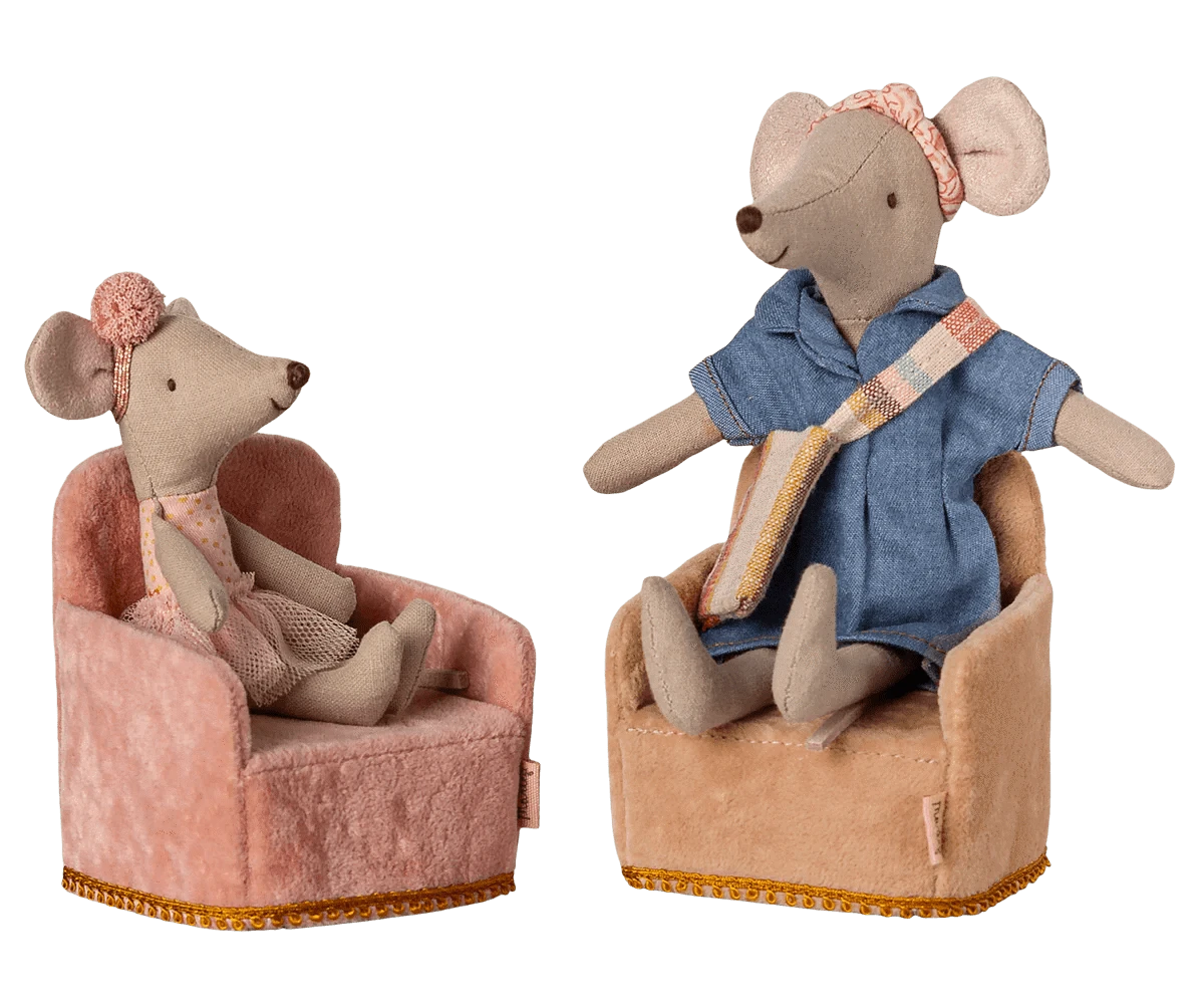 Folding chair, Mouse - Powder Maileg Lil Tulips