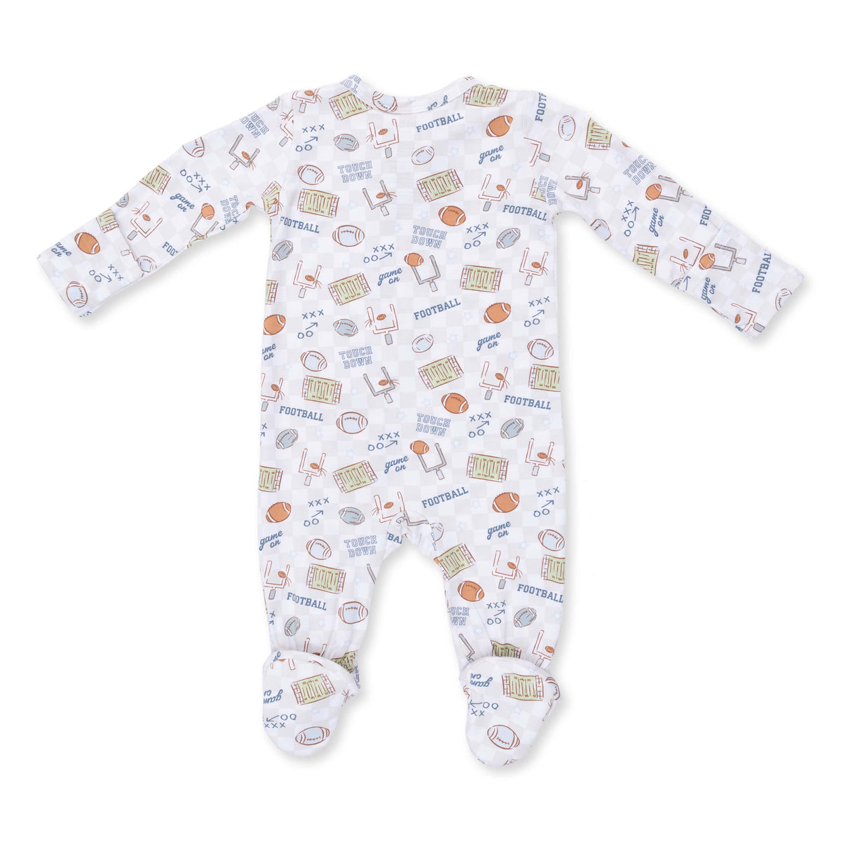 Football Check - 2 Way Zipper Footie Angel Dear Lil Tulips