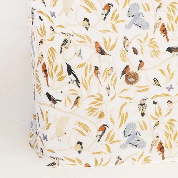 For the Birds Crib Sheet Clementine Kids Lil Tulips