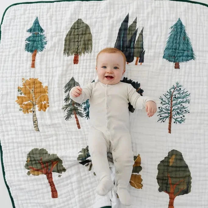Forest Trees Quilt Clementine Kids Lil Tulips