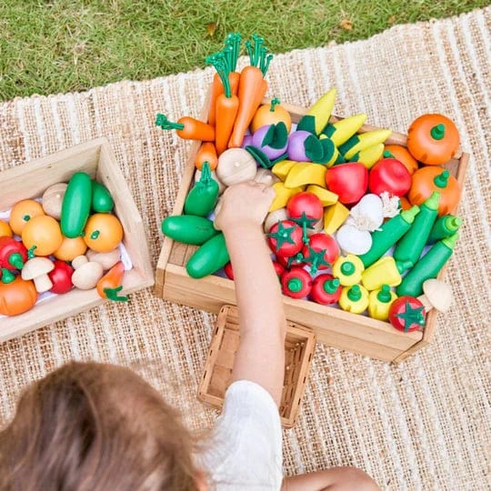 Fresh Produce Set B (Carrots, Zucchinis & Tomatoes) Plan Toys Toys Lil Tulips