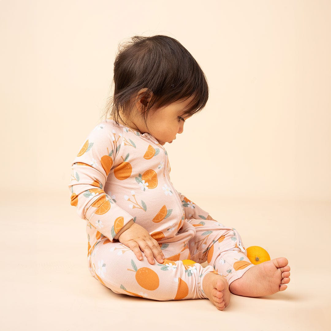 Freshly Squeezed Oranges Bamboo Convertible Pajamas Emerson and Friends Baby & Toddler Clothing Lil Tulips