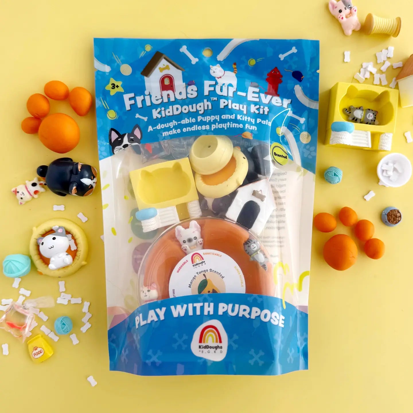 Friends Fur-Ever Kiddough Play Kit Earth Grown KidDoughs Lil Tulips