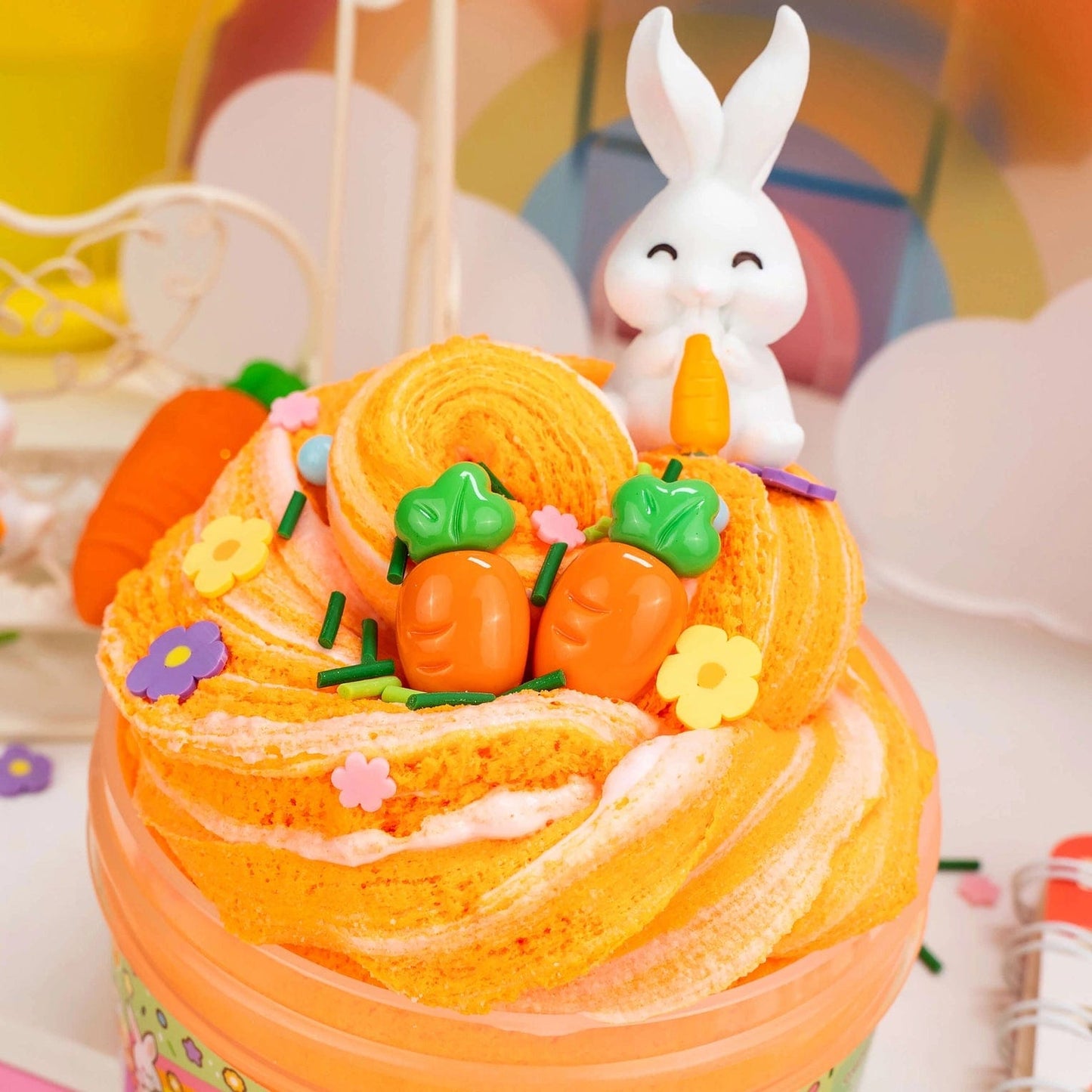 Frosted Carrot Cupcake Cloud Creme Slime Kawaii Slime Company Lil Tulips