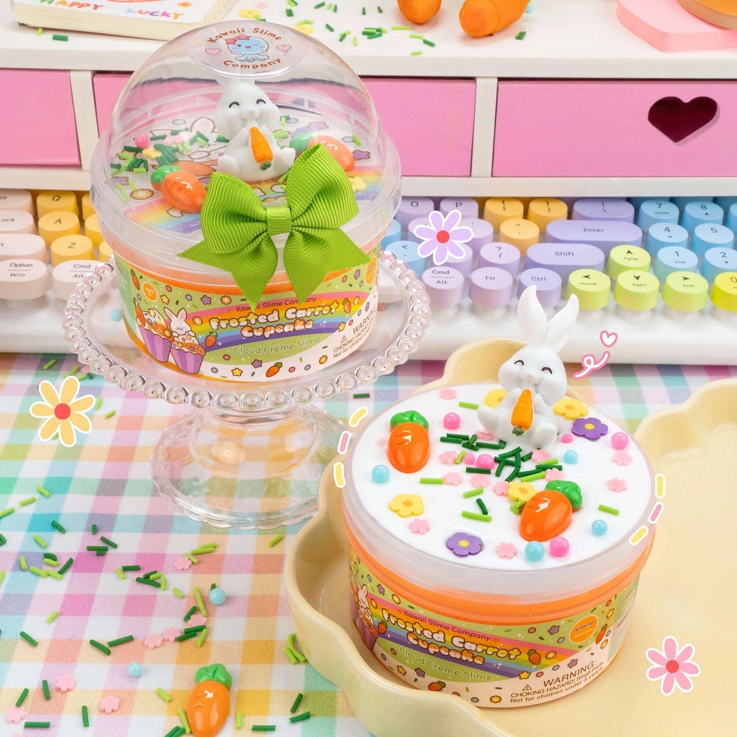Frosted Carrot Cupcake Cloud Creme Slime Kawaii Slime Company Lil Tulips