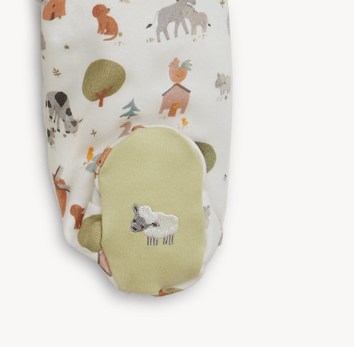 Funny Farm Organic Cotton Footie Magnetic Me Lil Tulips