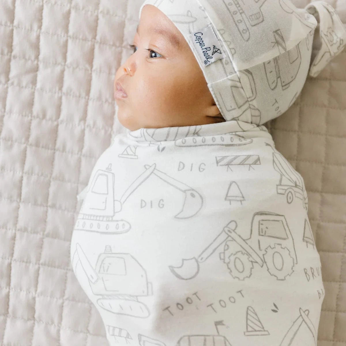 Gage Knit Swaddle Blanket Copper Pearl Lil Tulips